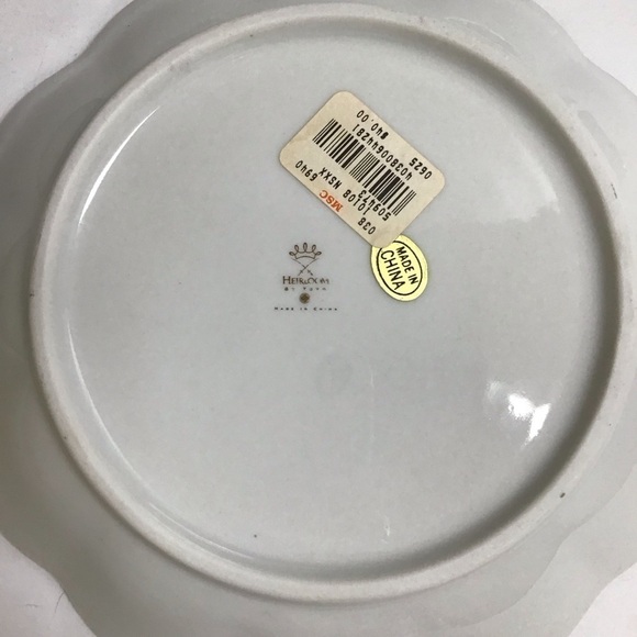 Heirloom by Toyo Floral Bowl Gold Trim Garden Bouquet Scalloped Leaves Vintage - Picture 12 of 12